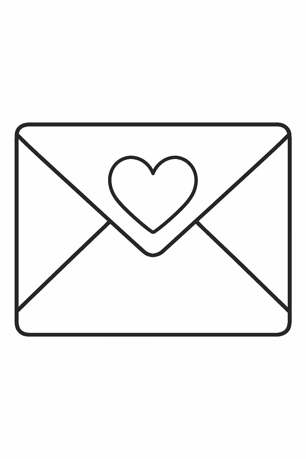 De envelope para colorir — desenho para imprimir