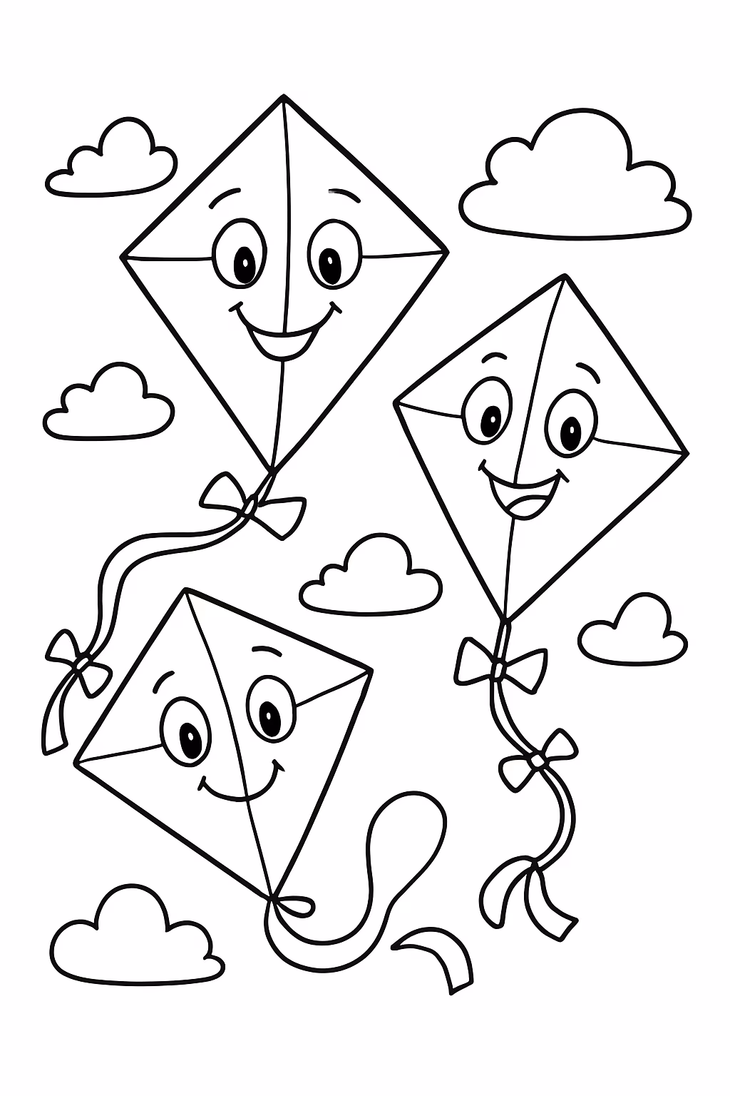 De pipas para colorir — desenho para imprimir