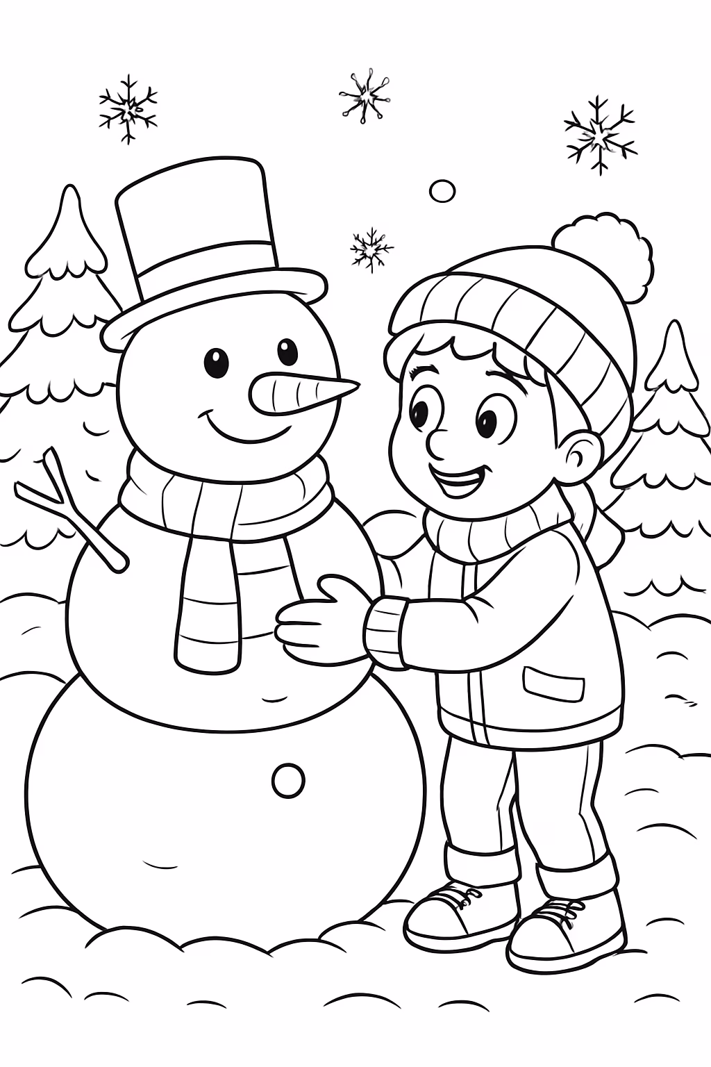 Deinverno como se fosse uma crianca de nove anos mais para colorir — desenho para imprimir