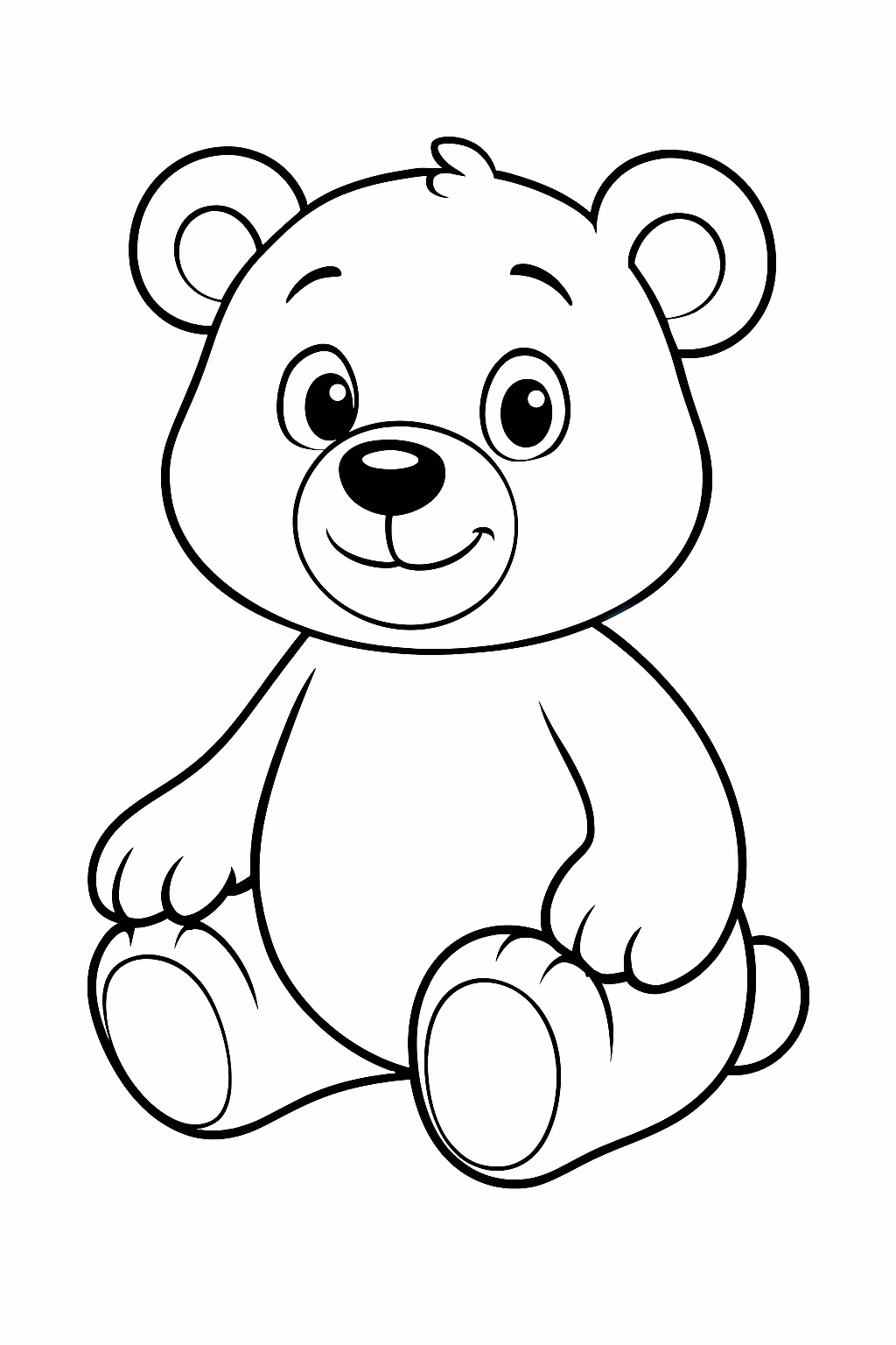 Do pequeno urso para colorir — desenho para imprimir
