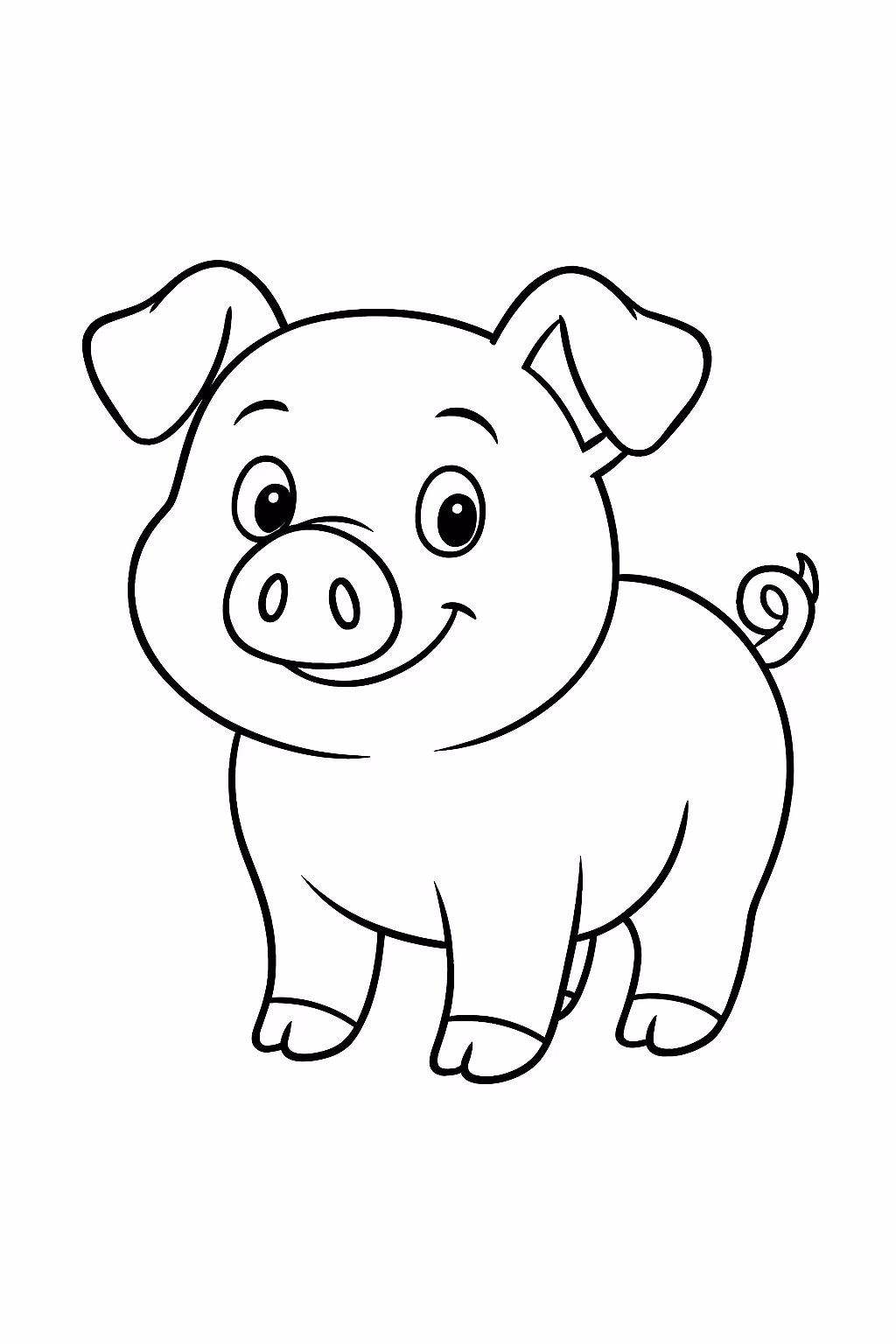Do porco para colorir — desenho para imprimir