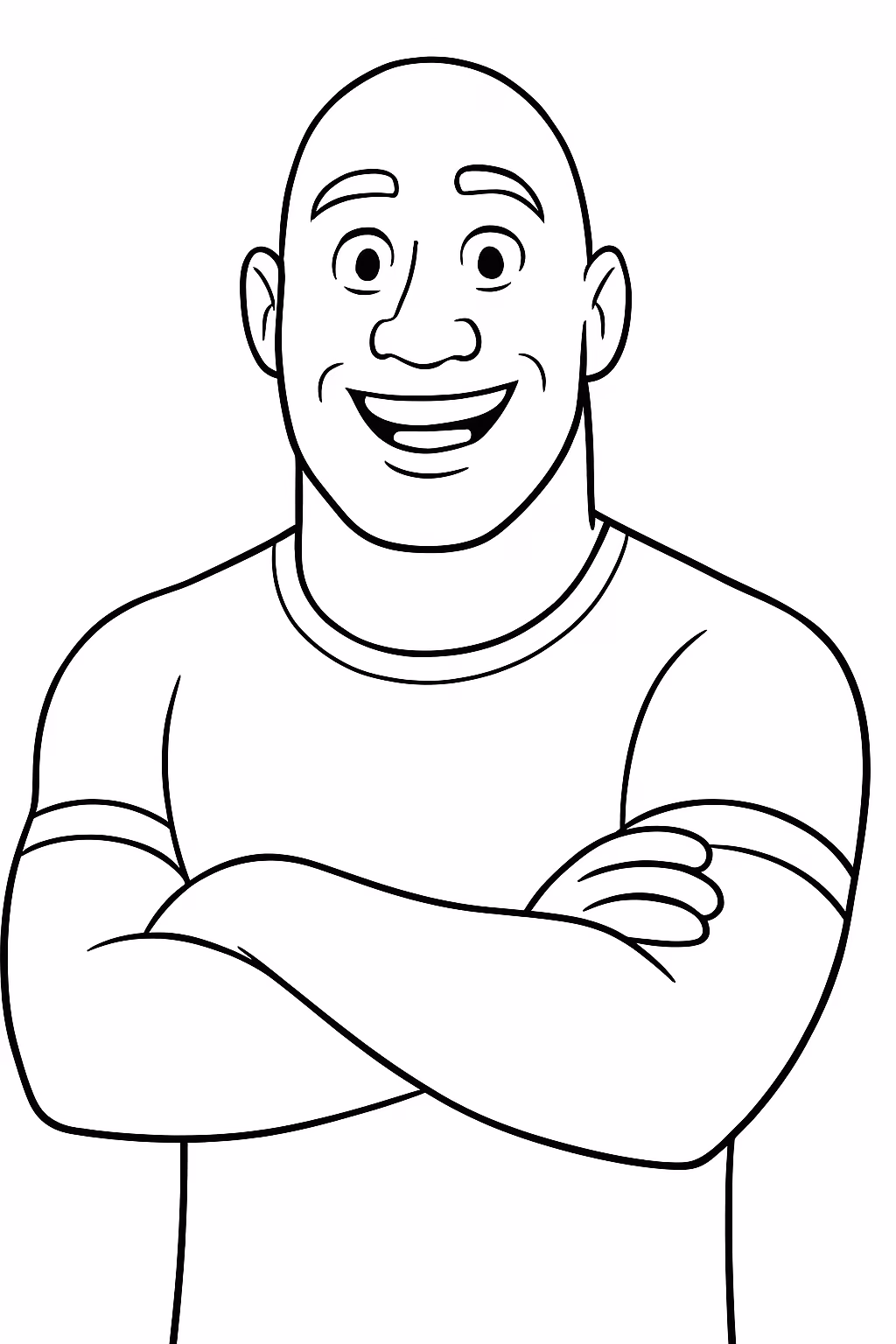 Dodwayne johnson para colorir — desenho para imprimir