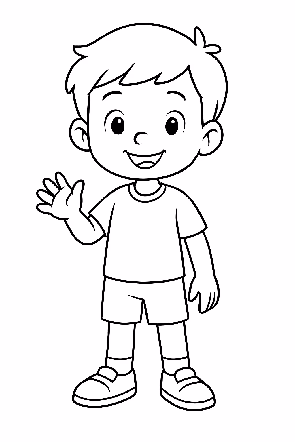 Menino para colorir — desenho para imprimir