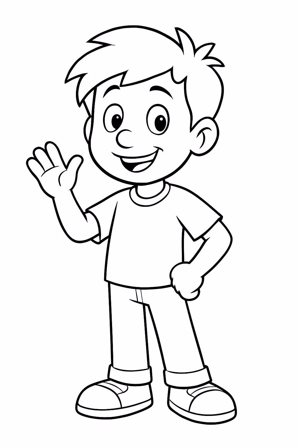 Crianca de anos para colorir — desenho para imprimir