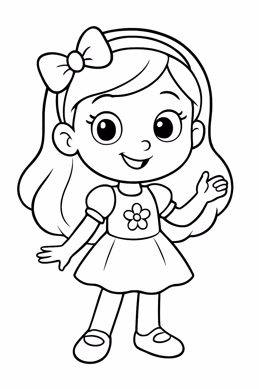 Meninas para colorir — desenho para imprimir