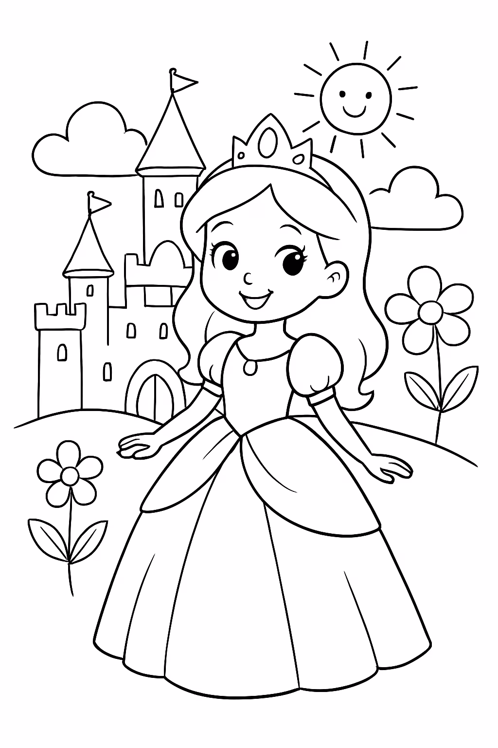 Biblibos e de meninas de princesas para colorir — desenho para imprimir