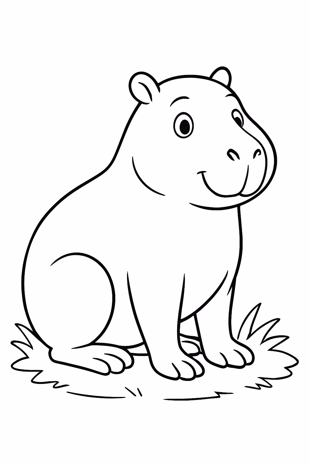 Capivara para colorir — desenho para imprimir