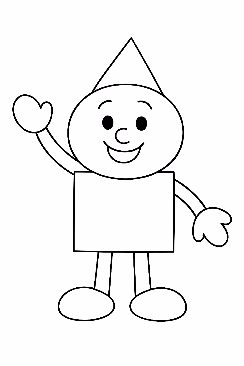 Com figura geometrica para colorir — desenho para imprimir