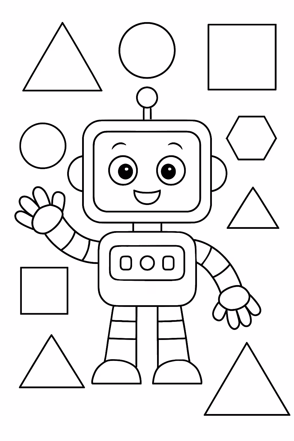 Geometricos para colorir — desenho para imprimir