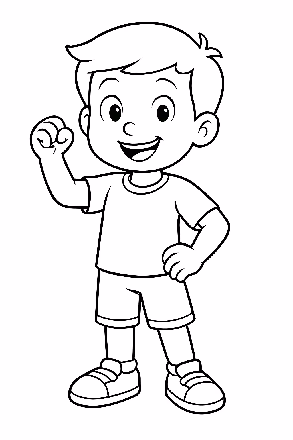 Meninos para colorir — desenho para imprimir