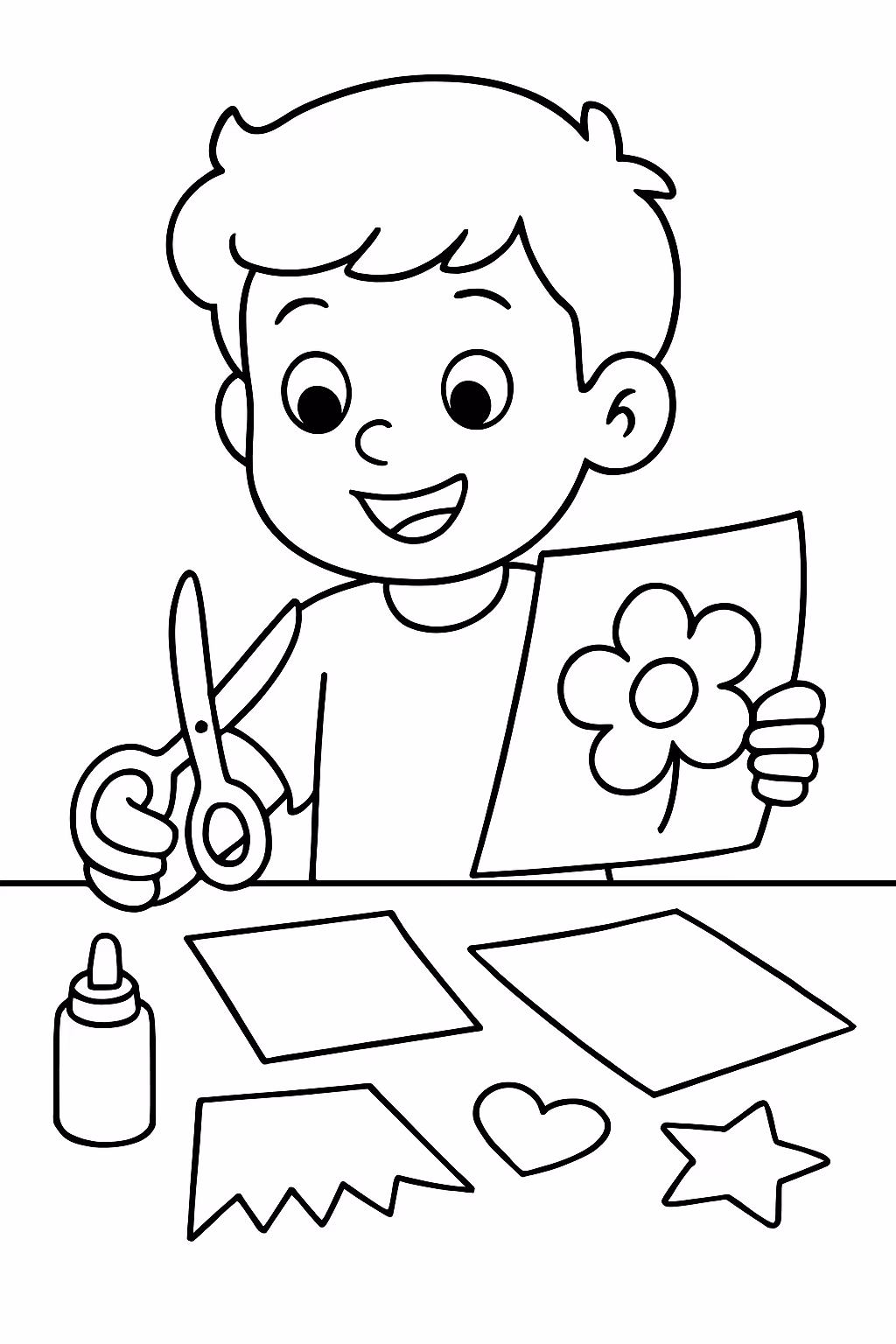 Pintar colagem e montagem para colorir — desenho para imprimir