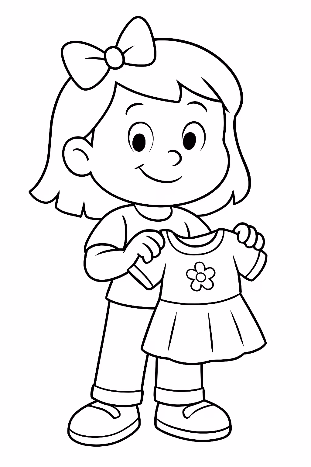 Desnhos de vestir para colorir — desenho para imprimir
