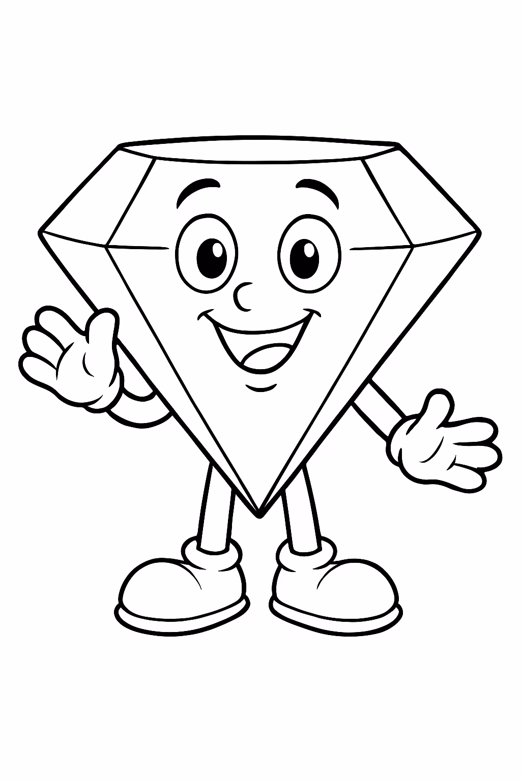 Diamante para colorir — desenho para imprimir