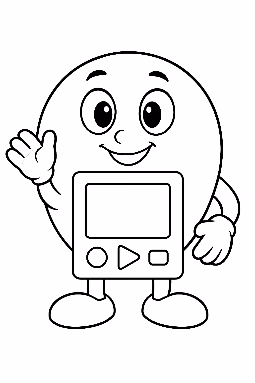 Digital circle para colorir — desenho para imprimir