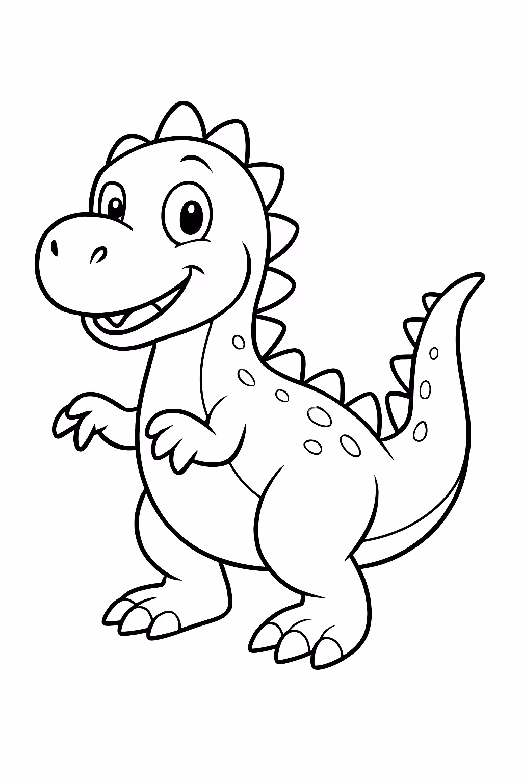 Dinolsalro com asssas para colorir — desenho para imprimir