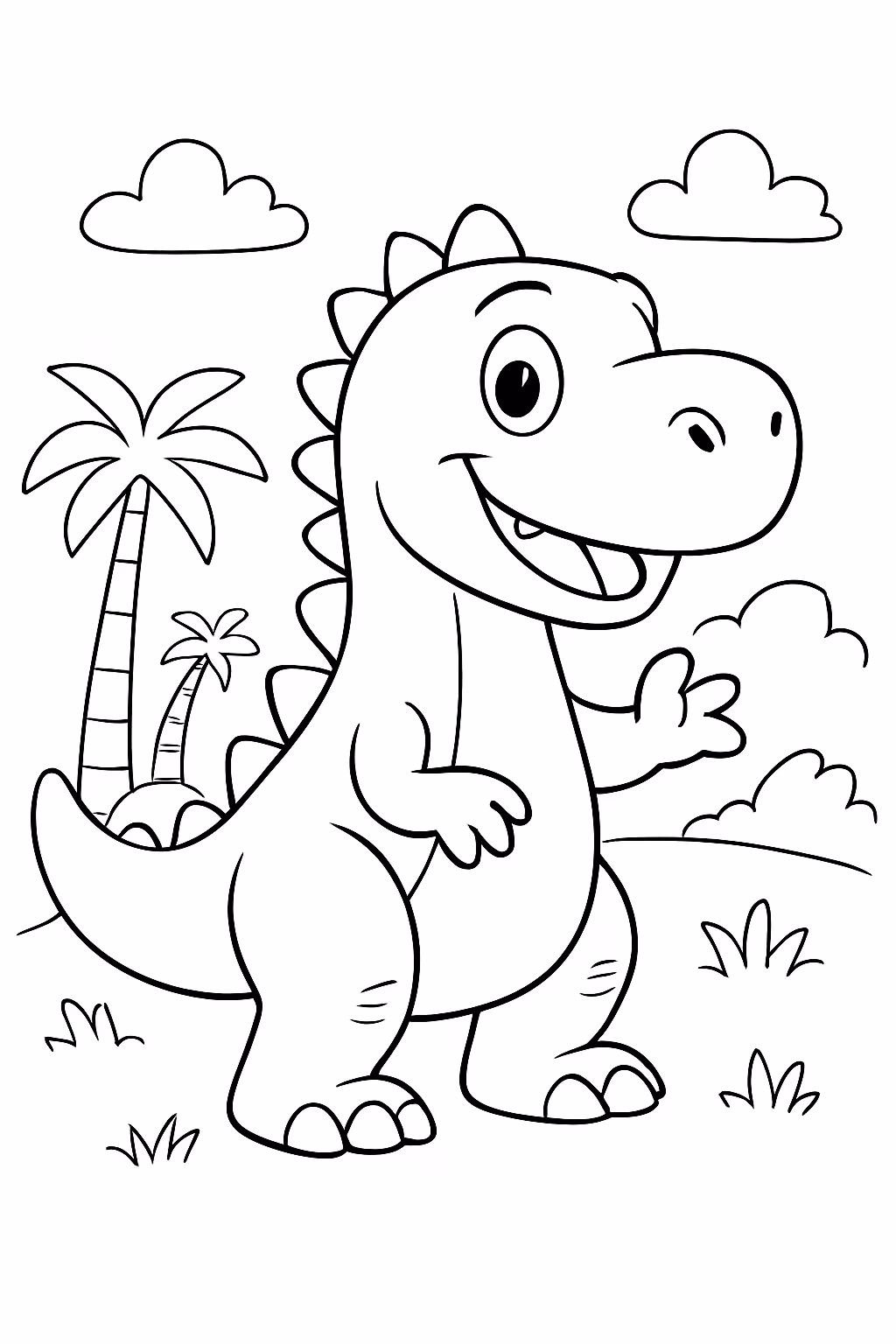 Dinosaro para colorir — desenho para imprimir