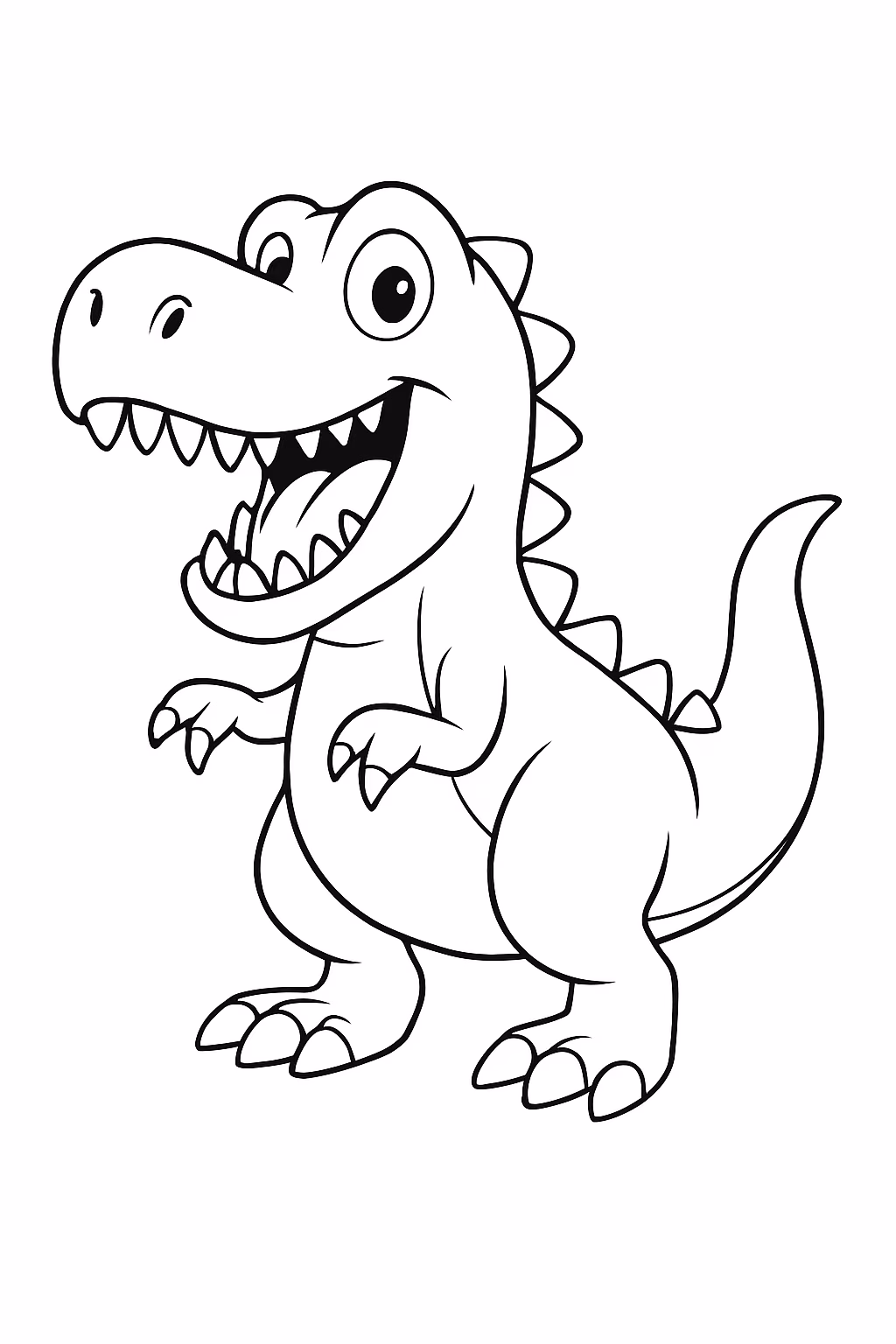 Dinossauro assustador para colorir — desenho para imprimir