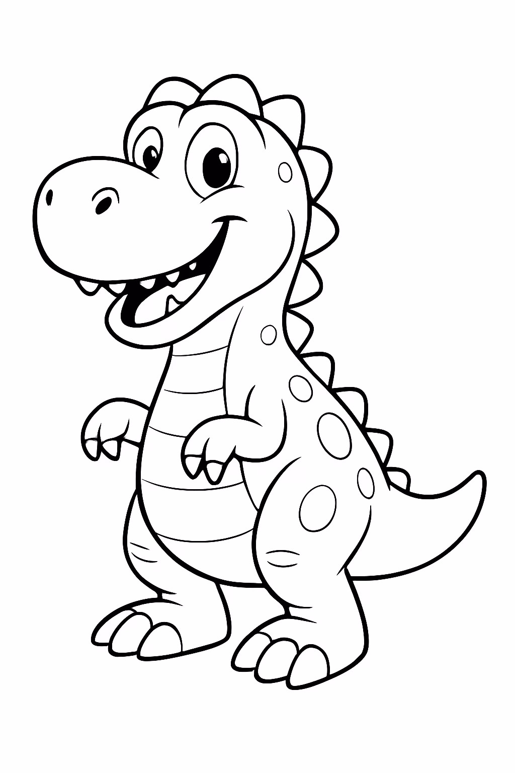 Dinossauro sem a calda para colorir — desenho para imprimir