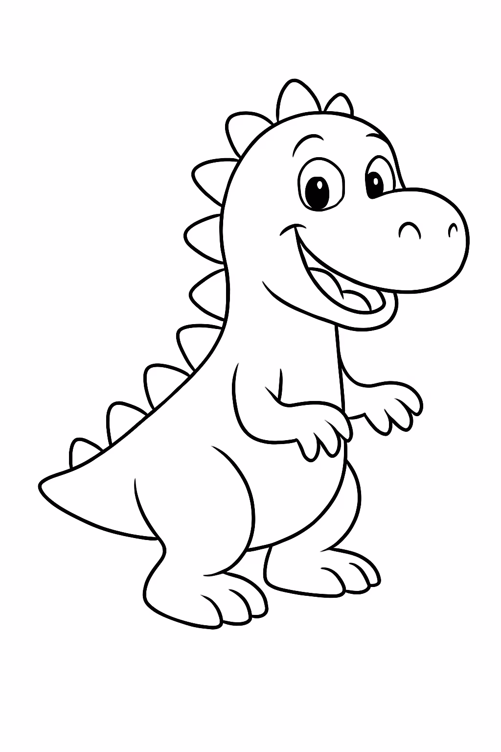 Dinossauro sem o rabo poder desenhar o rabo depois para colorir — desenho para imprimir