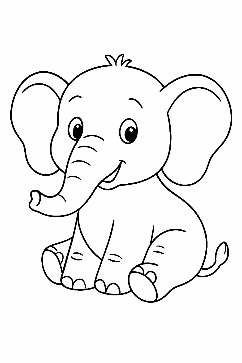 Elefante para colorir — desenho para imprimir
