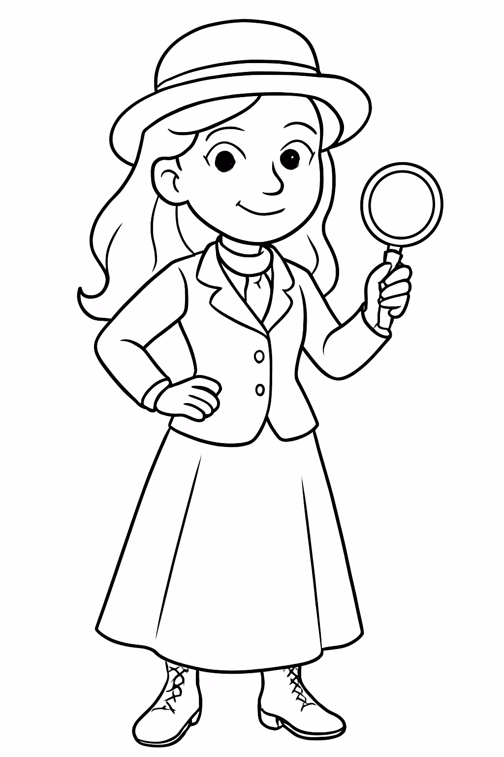 Enola holmes para colorir — desenho para imprimir