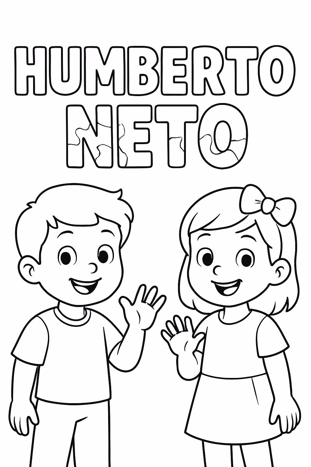 Escrever o nome humberto neto com o colorido do autismo para colorir — desenho para imprimir