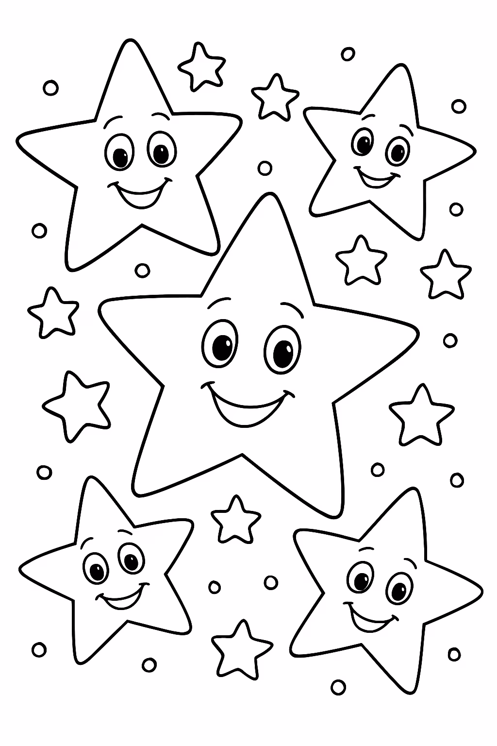 Estrelas para colorir — desenho para imprimir
