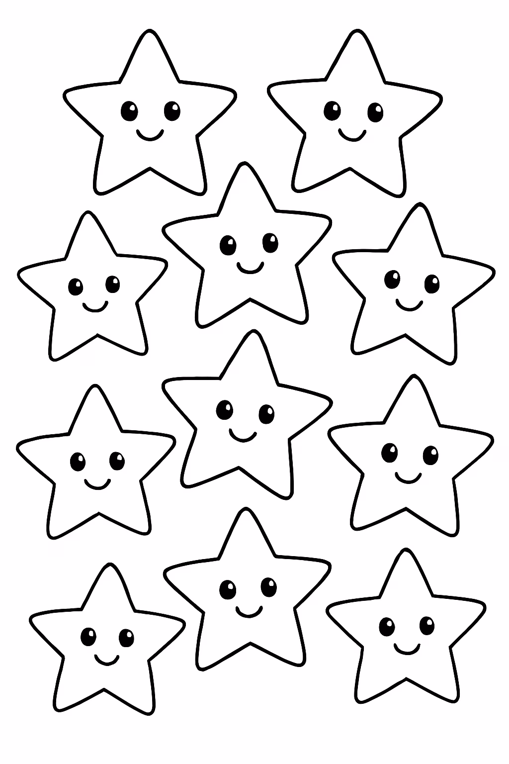 Estrelas pequenas para colorir — desenho para imprimir