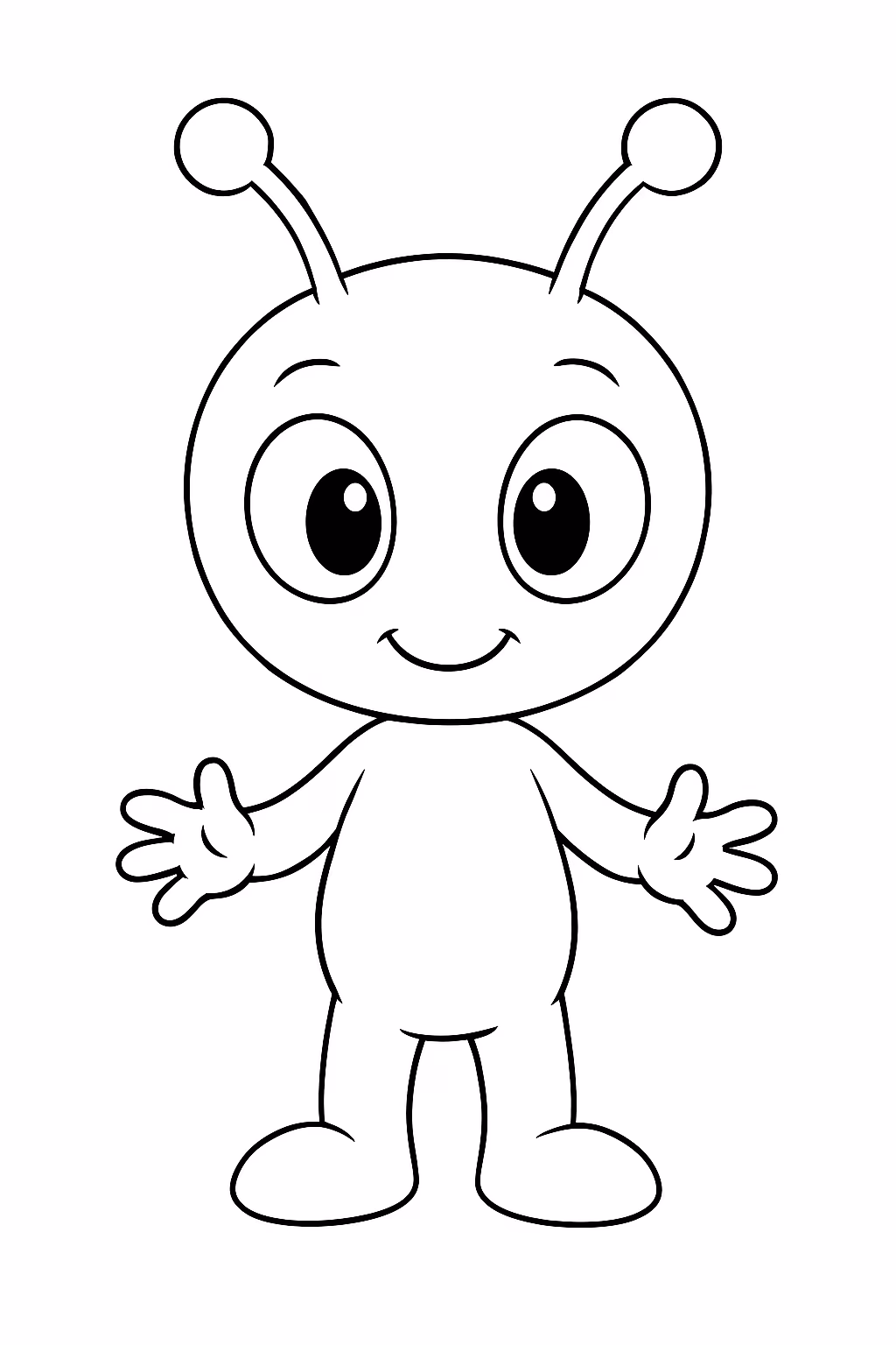 Alienígenas para colorir — desenho para imprimir