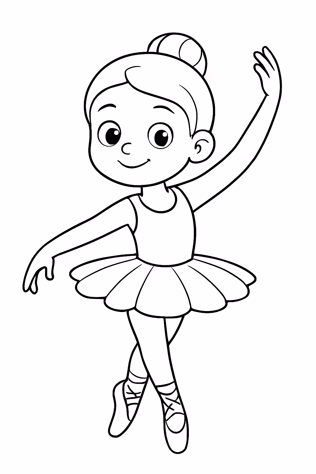 Et bailarino para colorir — desenho para imprimir