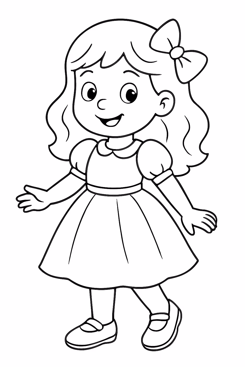 Etios de vestido para colorir — desenho para imprimir