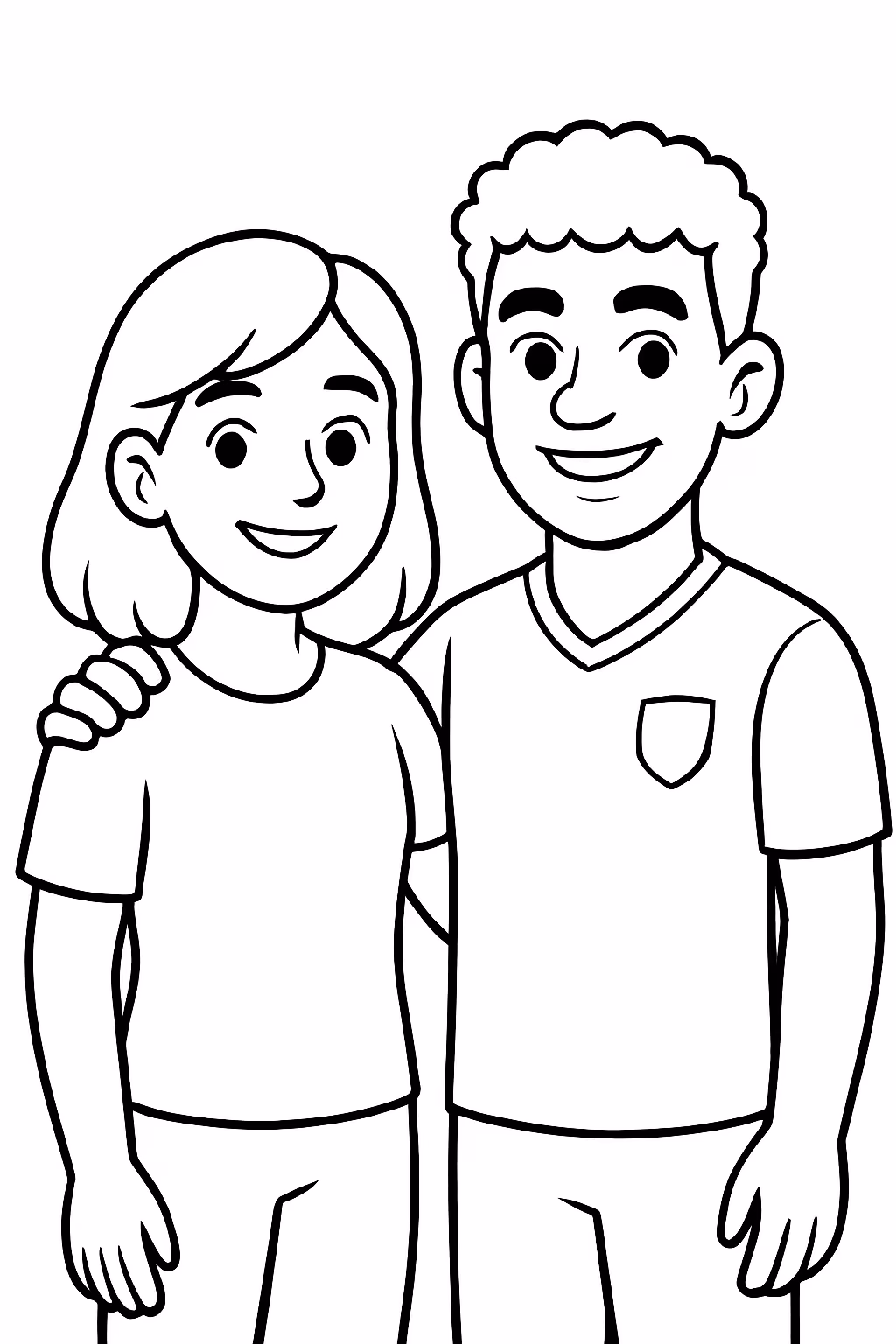 Eu e lamine yamal juntos eu sou uma mulher com para colorir — desenho para imprimir