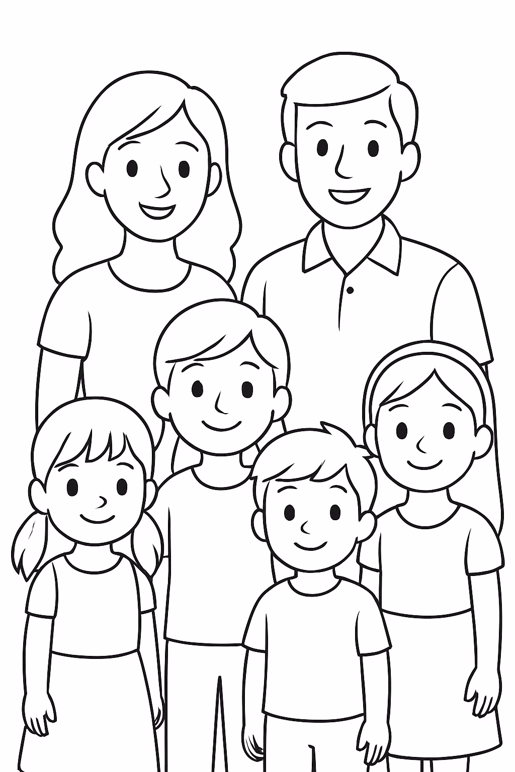 Eu quero pessoas uma mulher um homem meninas e um para colorir — desenho para imprimir
