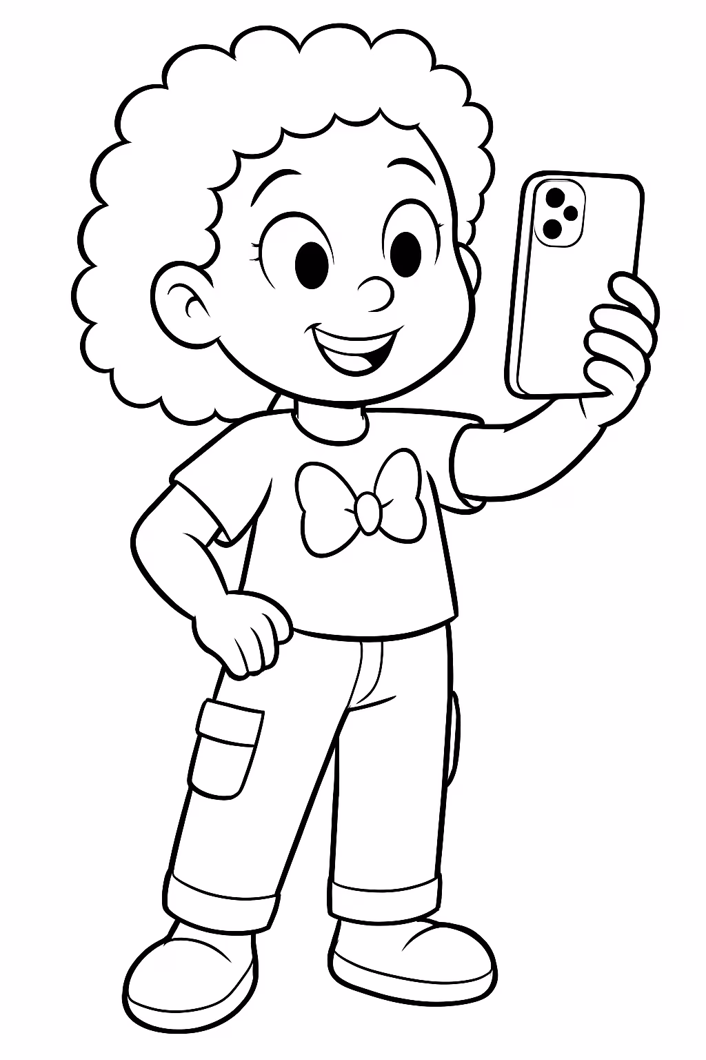 Eu quero cabe e de iphoneu quero ela ir com para colorir — desenho para imprimir