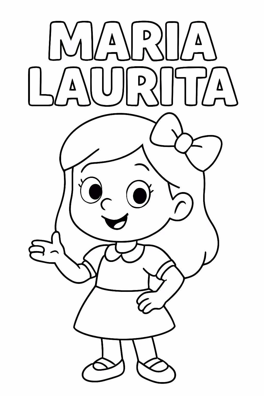 Faca nome maria laurita para colorir — desenho para imprimir