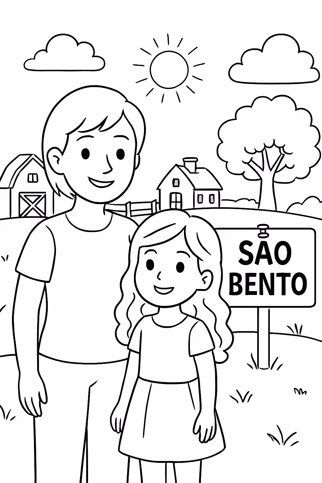 Faca um de uma mulher de cabelos curtos e uma para colorir — desenho para imprimir