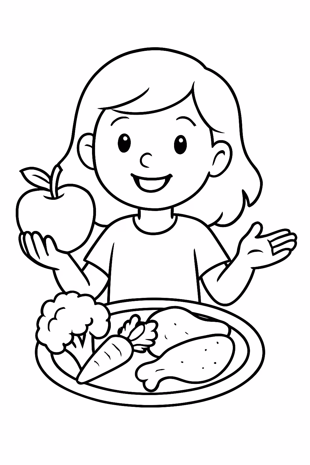 Faca uma atividade de educacao nutricional para colorir — desenho para imprimir