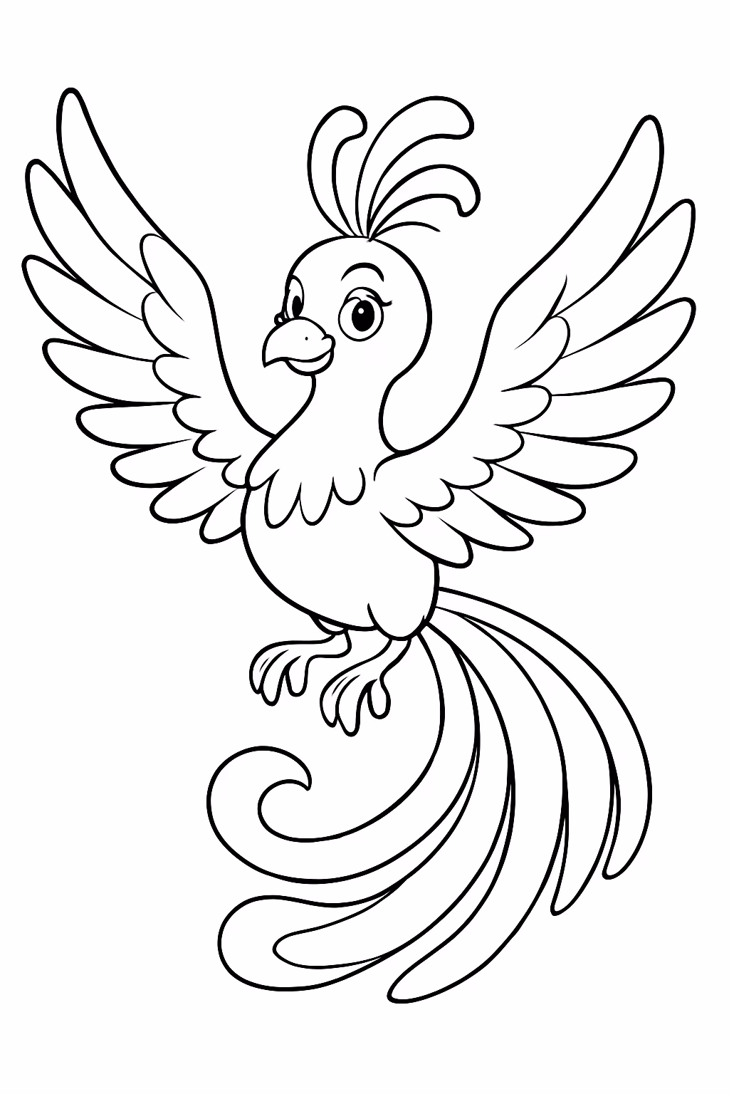 Faca uma feniz para colorir — desenho para imprimir