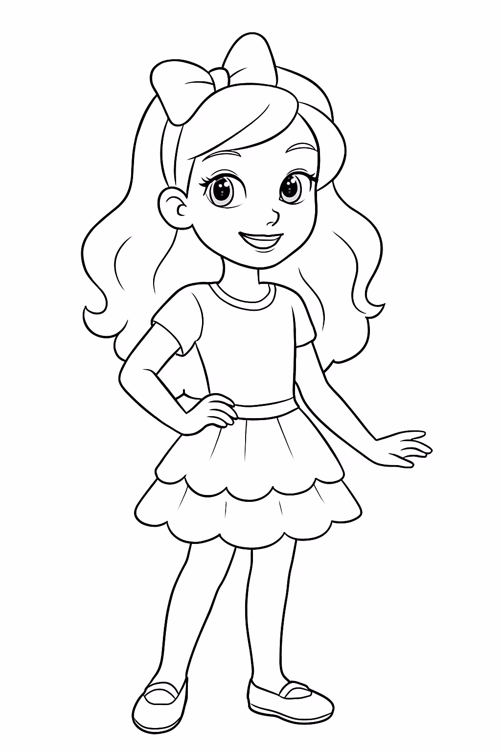 Faca uma versao adolecente da docinho da com todas as para colorir — desenho para imprimir