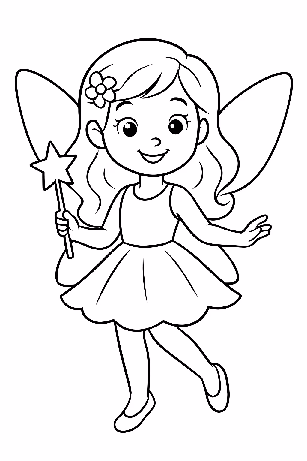 Fada para colorir — desenho para imprimir