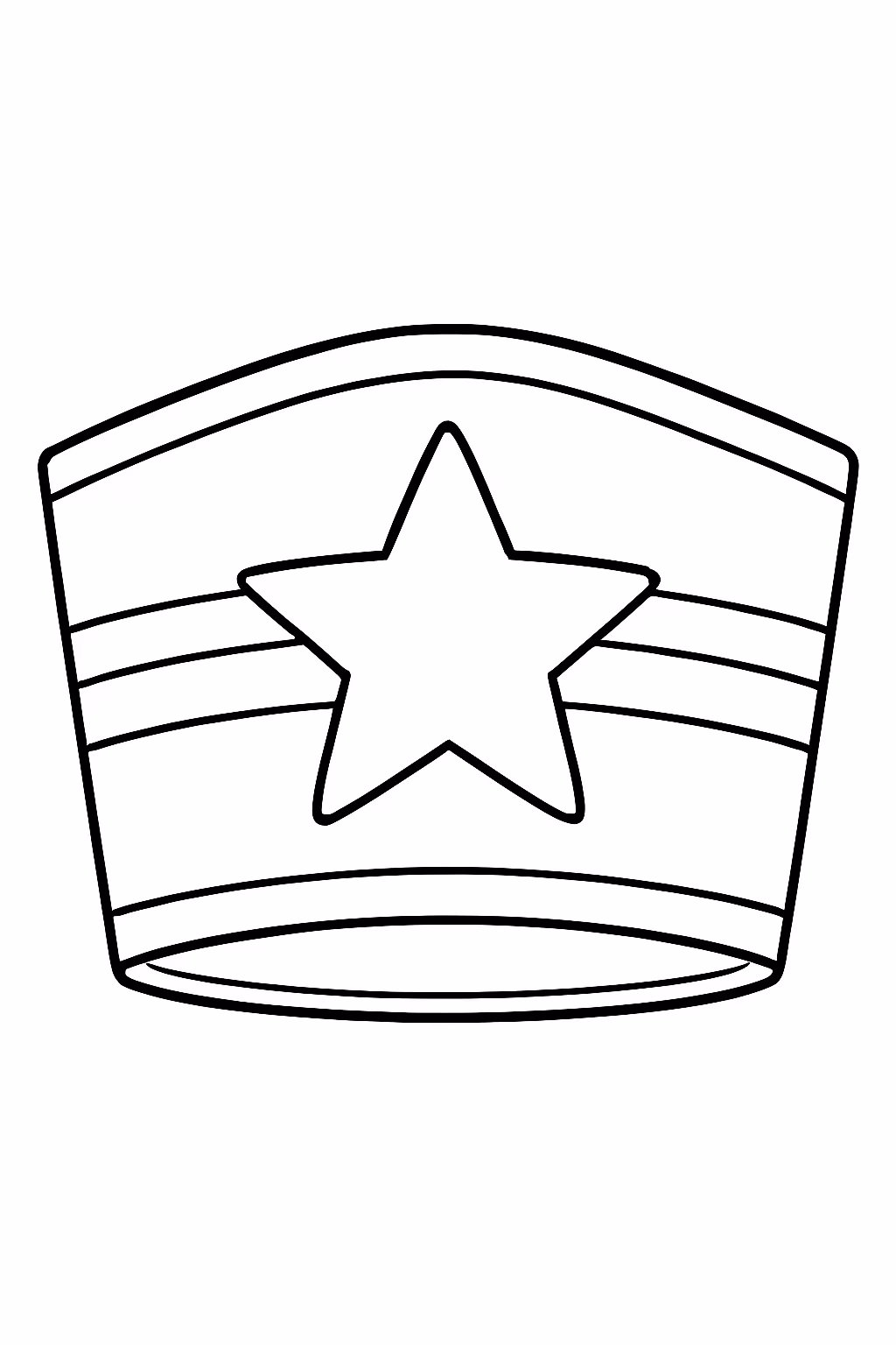 Faixa de capitao para colorir — desenho para imprimir