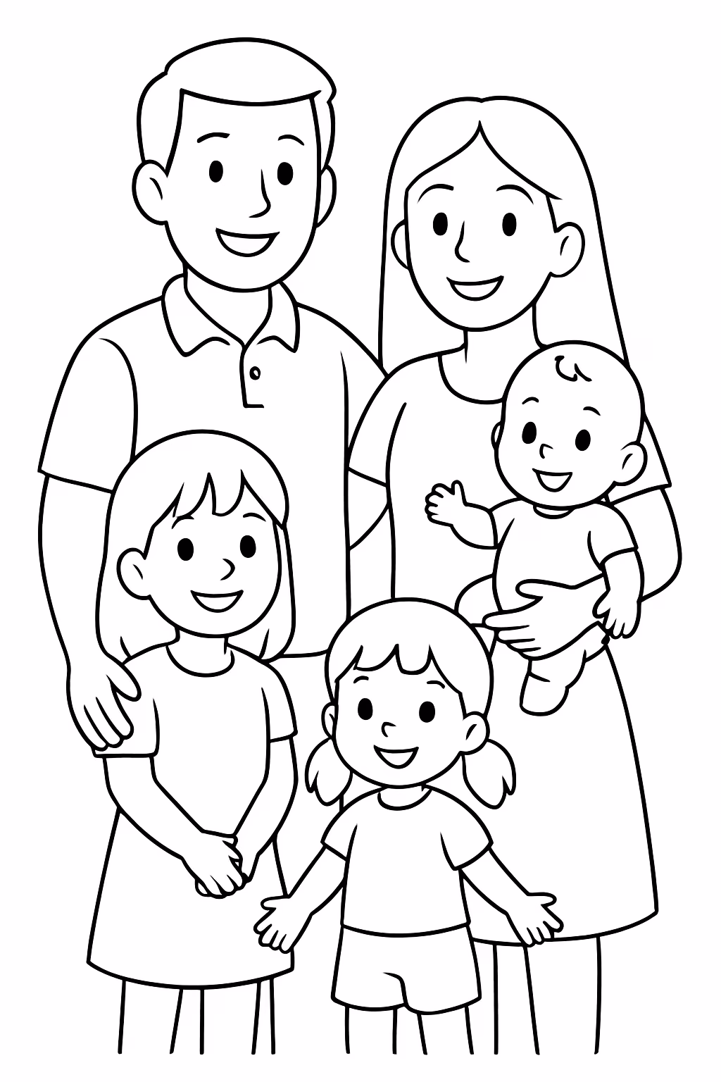 Familia papai matheus mamae samara agatha anos ayshila anos e para colorir — desenho para imprimir