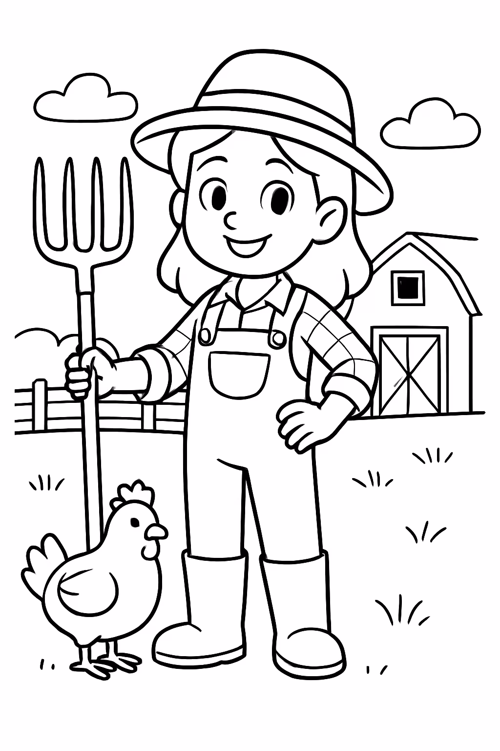 Farmar aura para colorir — desenho para imprimir