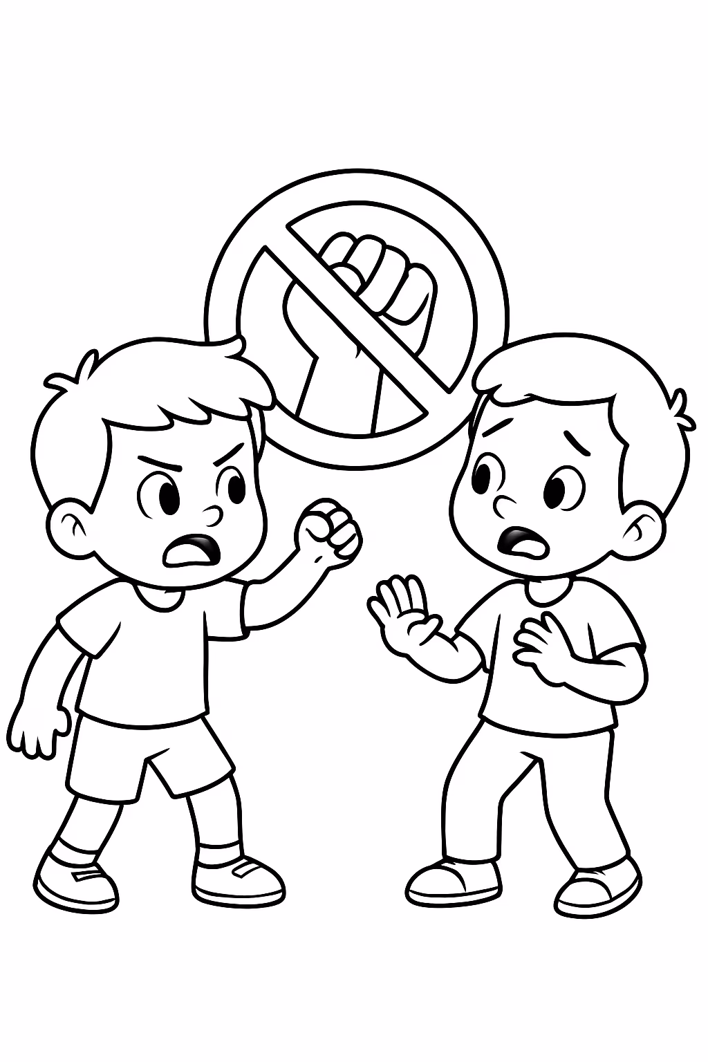 Faz uma imagem de conscientizacao a crianca mostrando que nao para colorir — desenho para imprimir