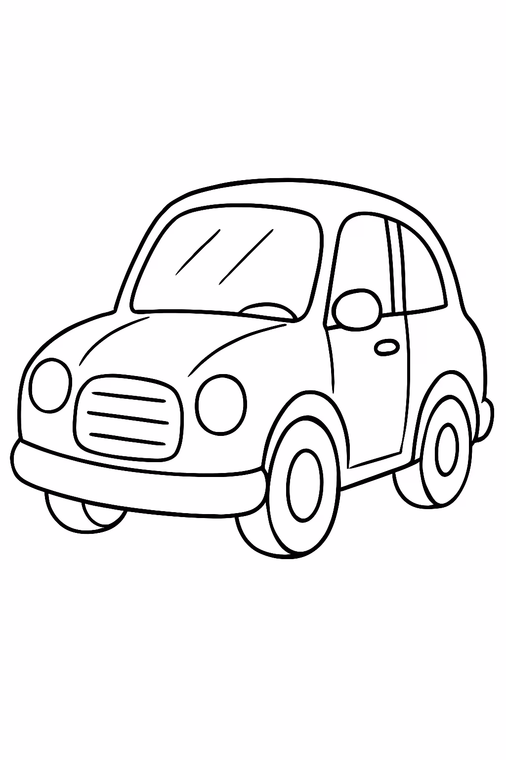 Faz uncarro azul para colorir — desenho para imprimir