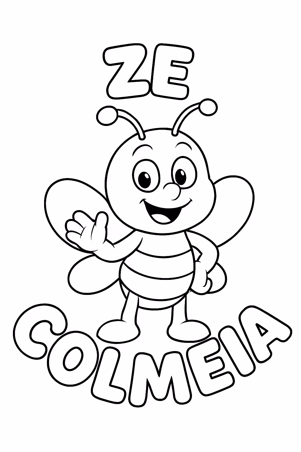 Fazer o nome ze colmeia kids divertido para colorir — desenho para imprimir