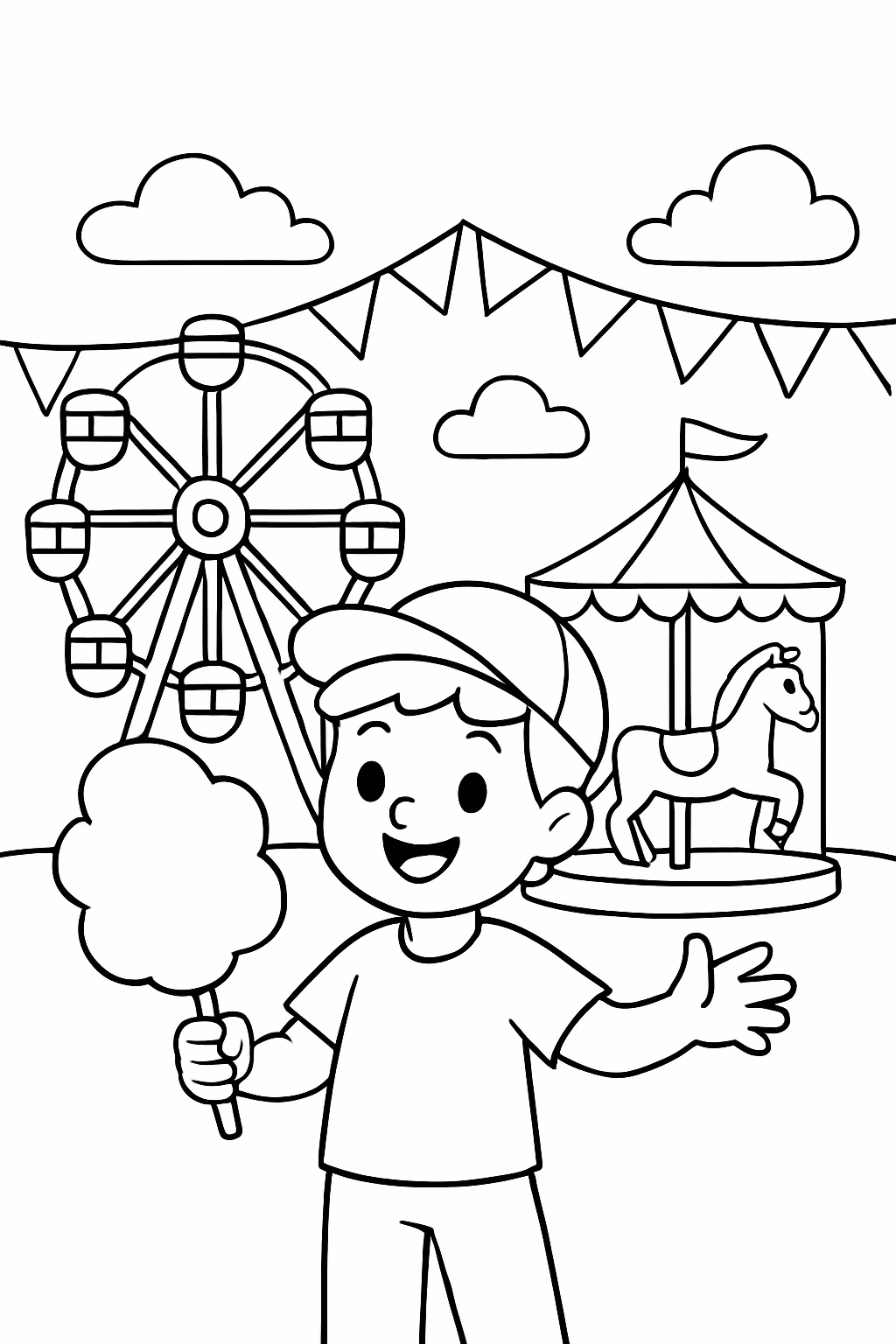 Ferias para colorir — desenho para imprimir
