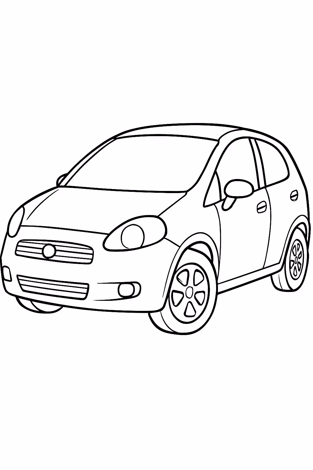 Fiat fiesta para colorir — desenho para imprimir