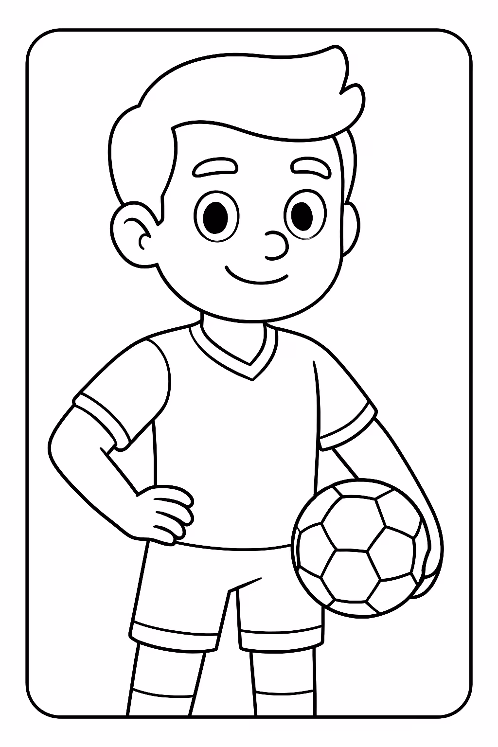 Figurinha figurinha da copa de jogador para colorir — desenho para imprimir