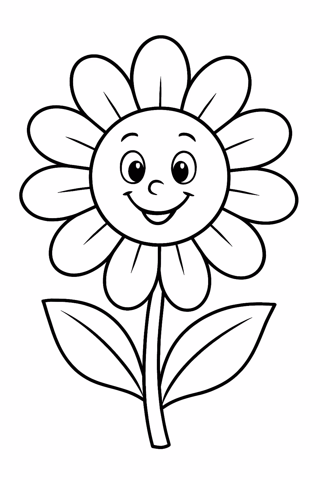 Flor para colorir — desenho para imprimir